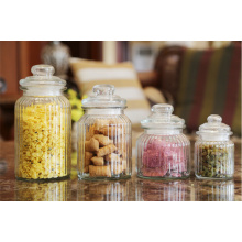 Haonai 2015 designed customized cute storage glass jar